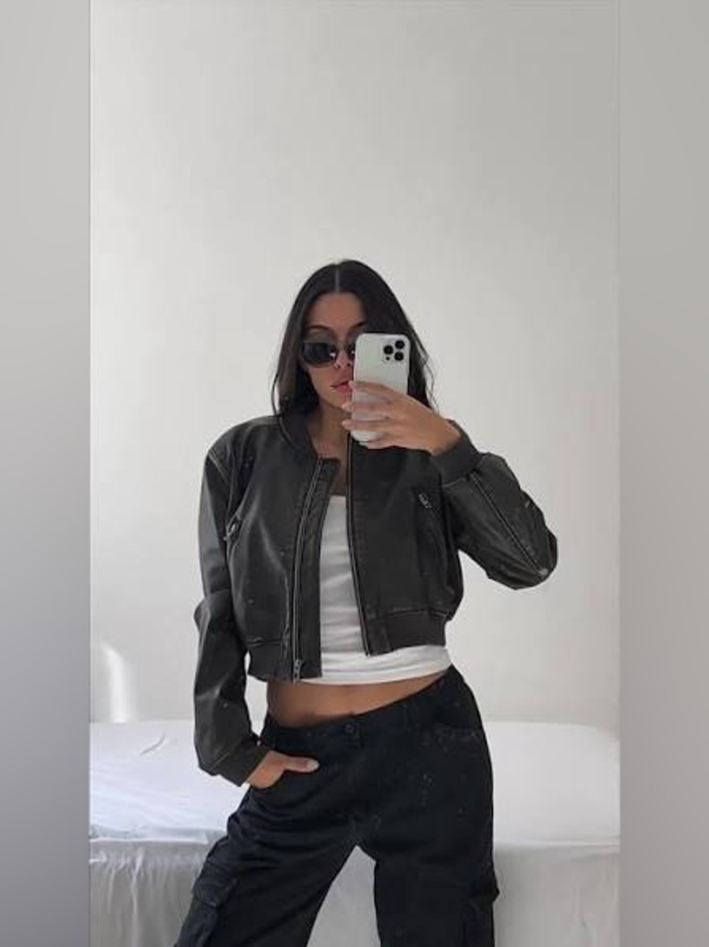 ZARA Cropped Bomber Jacket